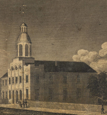 Baptist Church illustration from J.P. Ayers 1831 map of Nashville