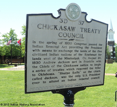 Chickasaw Treaty Council Historical Marker