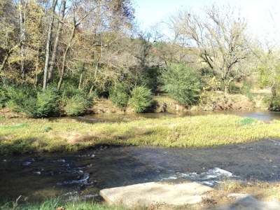 The ford at Shoal Creek in Lawrencburg, Tennessee, used by the Bell detachment in 1838
