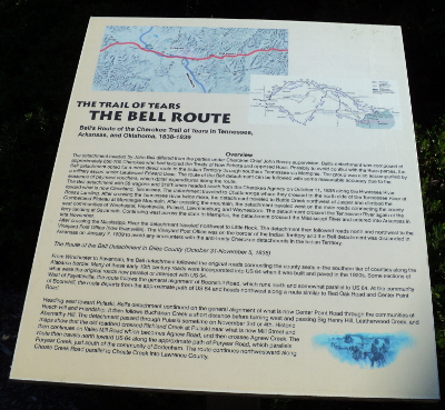 Bell's Route Interpretive Sign