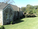A side view of the Rock Church.