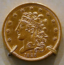 Gold coin minted at Dahlonega, Georgia