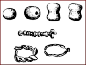 Beads removed from burials at East Nashville Mounds in 1867-68