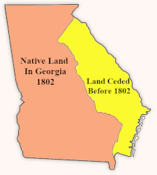 Map of Georgia, 1802