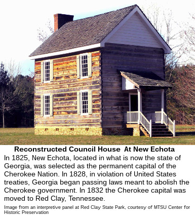Cherokee National Council House At New Echota, Georgia